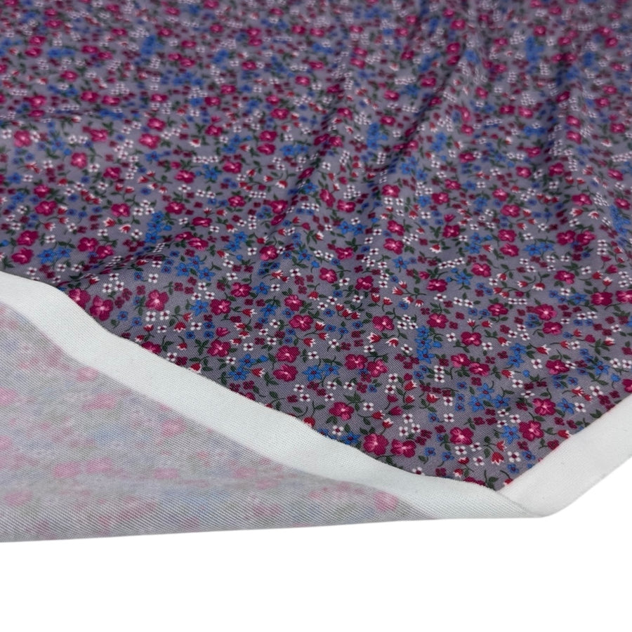 Floral Printed Stretch Nylon Knit - Grey/Pink/Blue/White