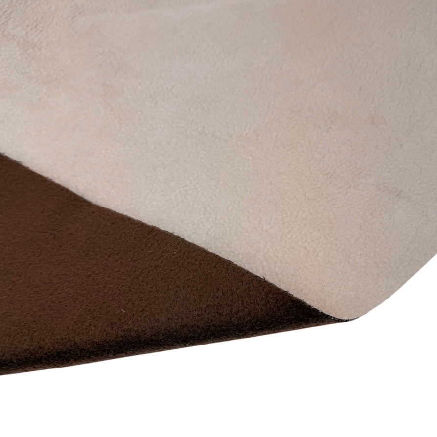 Interfaced Upholstery Remnant - Beige/Brown