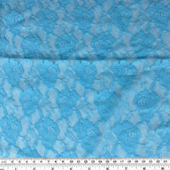 Floral Corded Lace - Light Blue