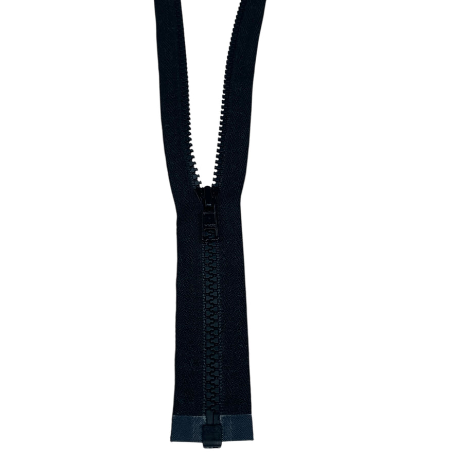 Opened-End Vislon Molded 24” YKK Zipper - Cotton - Black