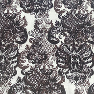 Lightweight Printed Cotton - White/Brown
