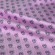 Silk Paisley Jacquard Remnant - Pink/Navy/Light Blue