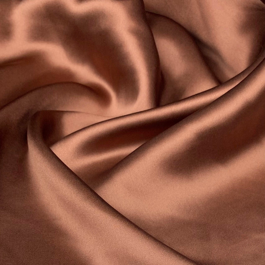 Mulberry Silk Charmeuse Satin - Deep Mauve