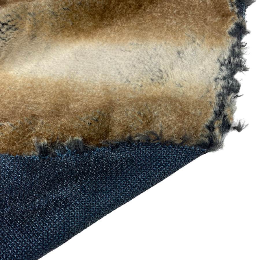 Luxury Faux Fur - Striped - Brown/Beige