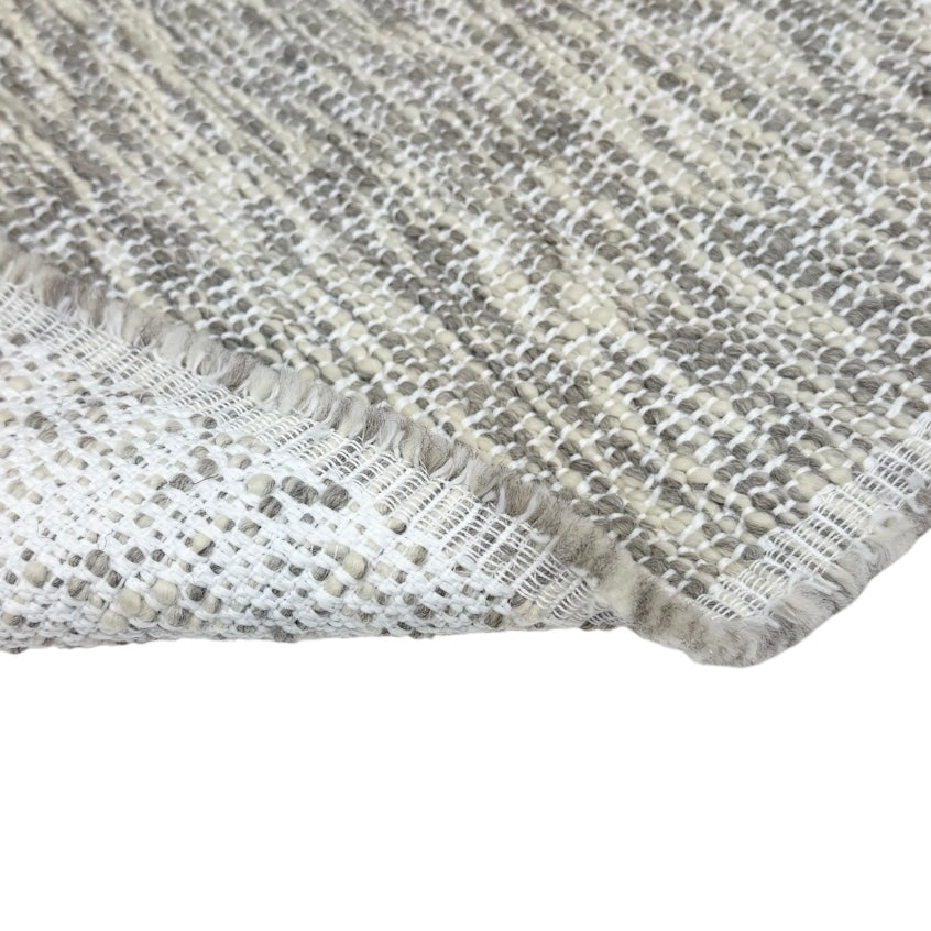 Boucle Wool Upholstery Remnant  - Ivory/Beige