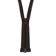 Opened-End Vislon Molded 18.5” YKK Zipper - Dark Brown