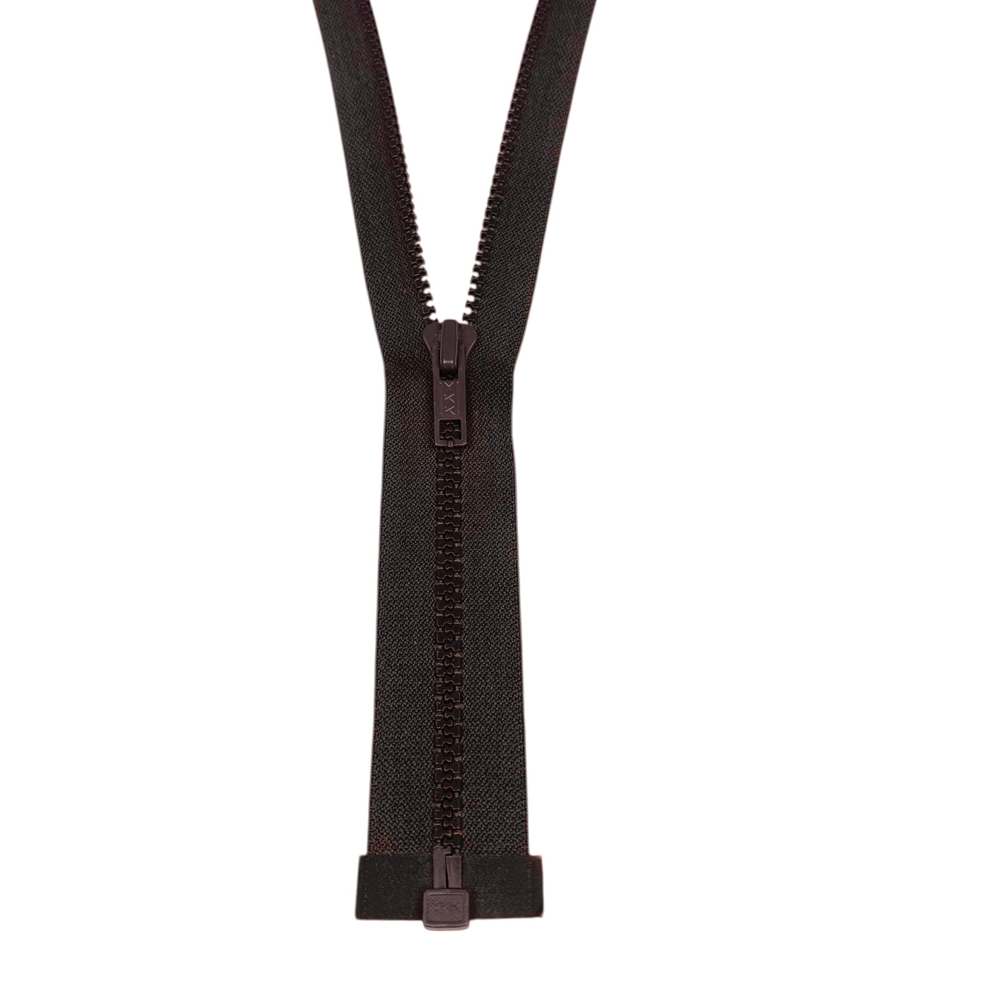 Opened-End Vislon Molded 18.5” YKK Zipper - Dark Brown