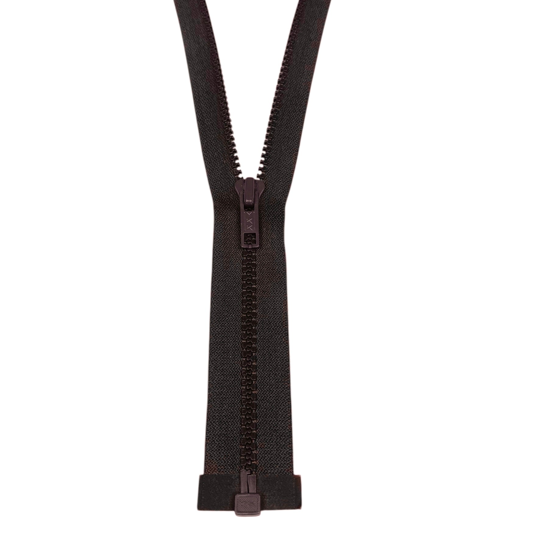Opened-End Vislon Molded 18.5” YKK Zipper - Dark Brown