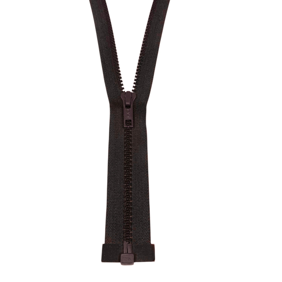 Opened-End Vislon Molded 18.5” YKK Zipper - Dark Brown