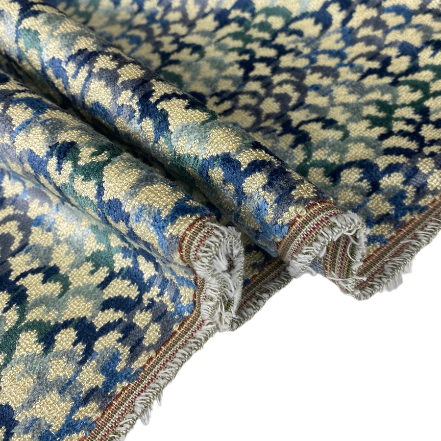 Patterned Upholstery Designer Remnant  - Blue/Green