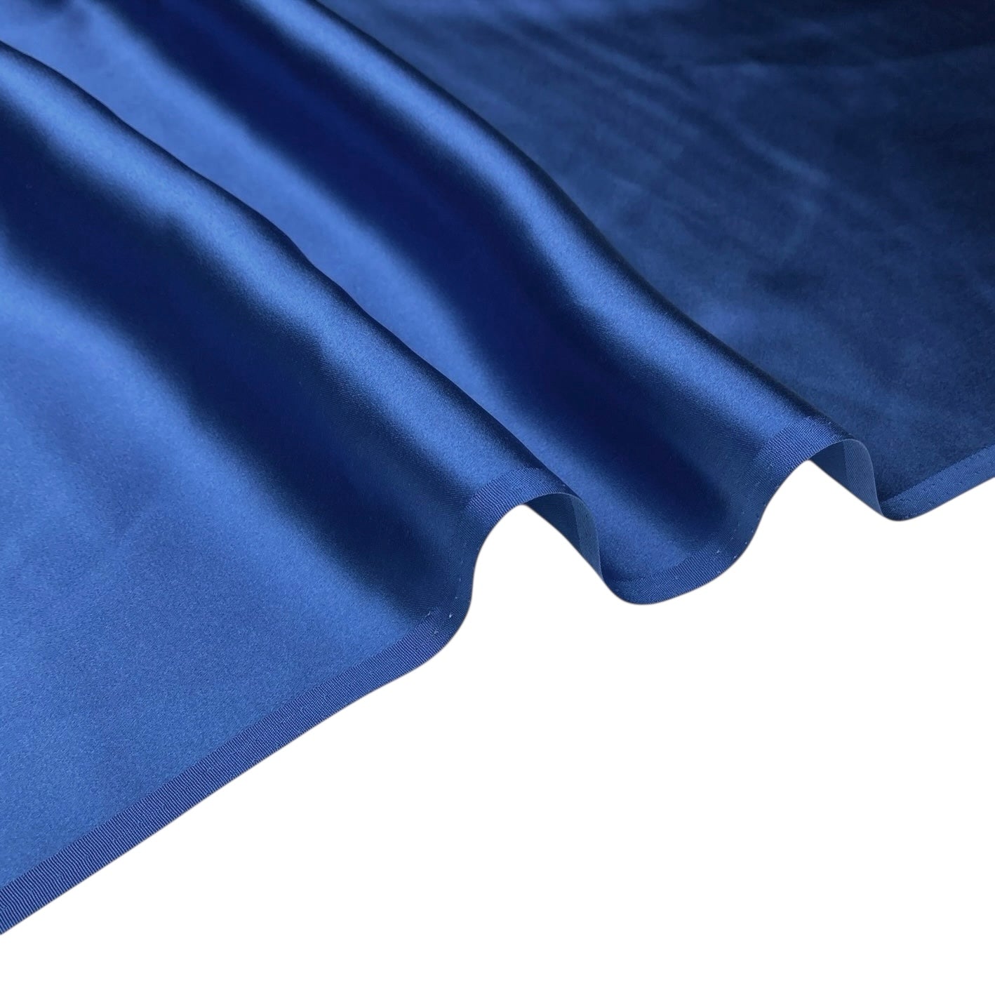 Mulberry Silk Charmeuse Satin - Brite Blue