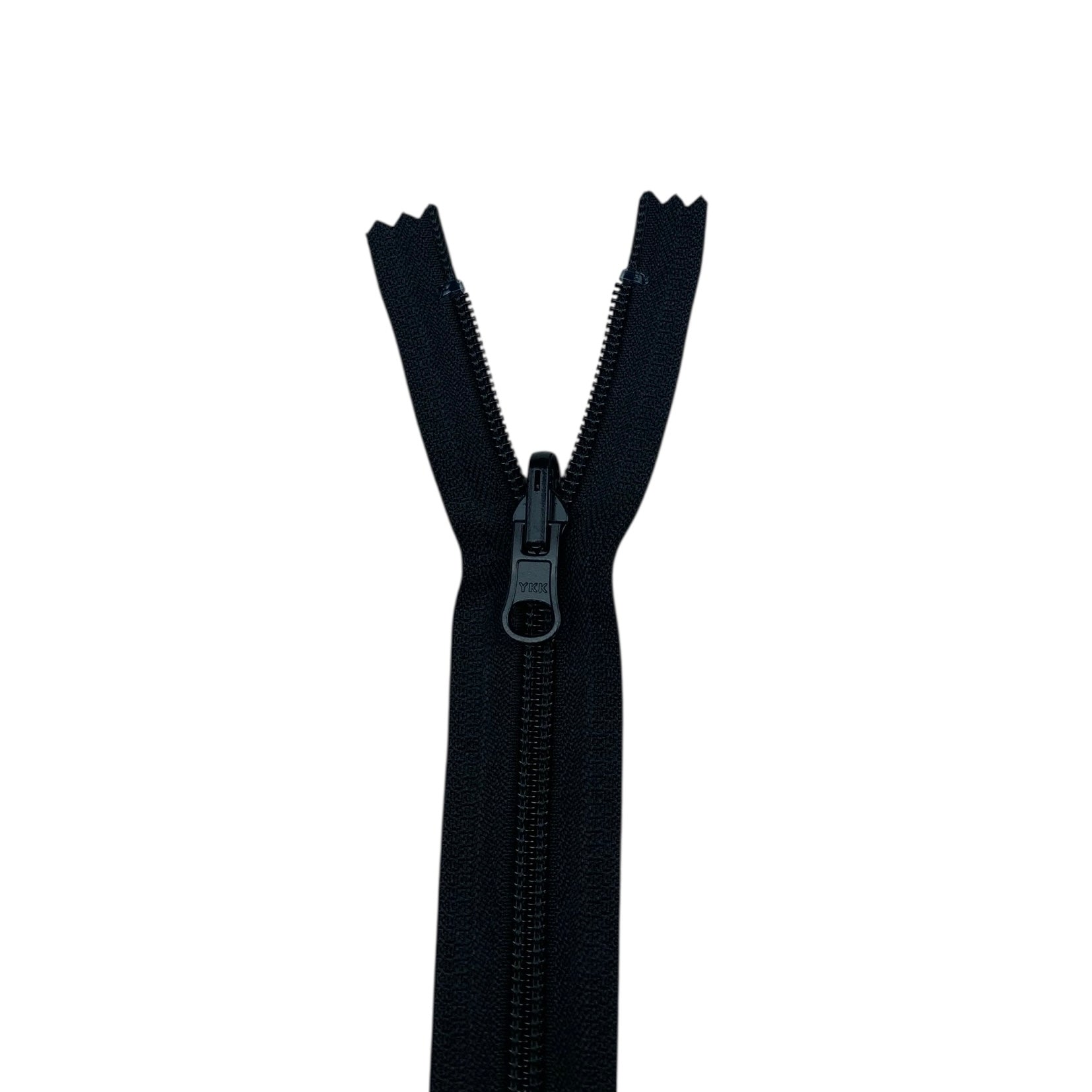 Closed-End Nylon Coil Reversible 13.5” YKK Zipper - Black
