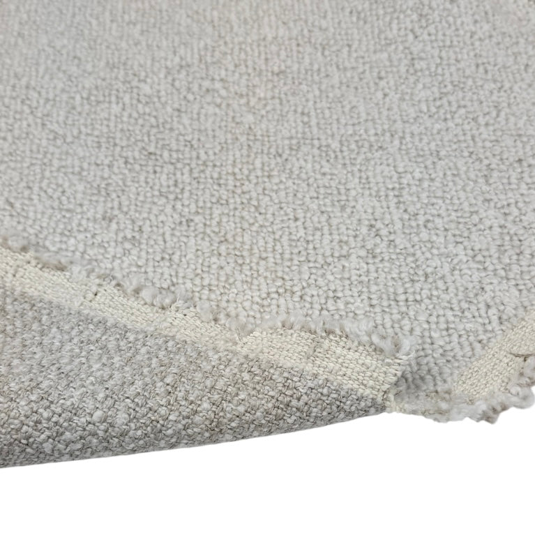 Boucle Wool Upholstery Remnant - Ivory