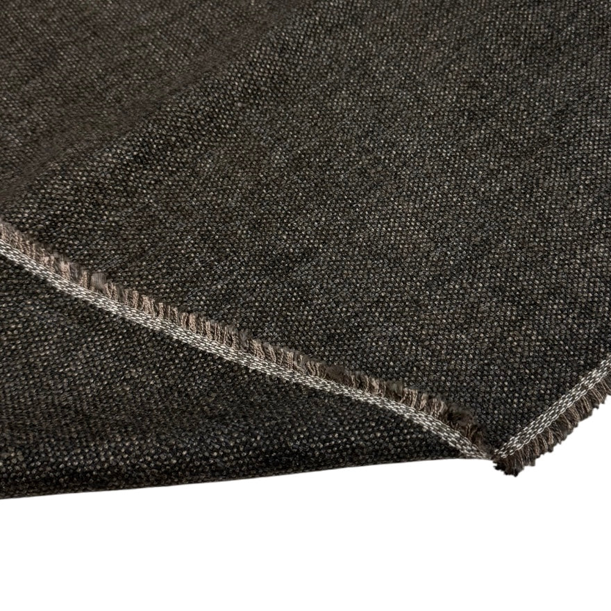 Cotton/Linen Upholstery Remnant - Navy/Grey/Taupe