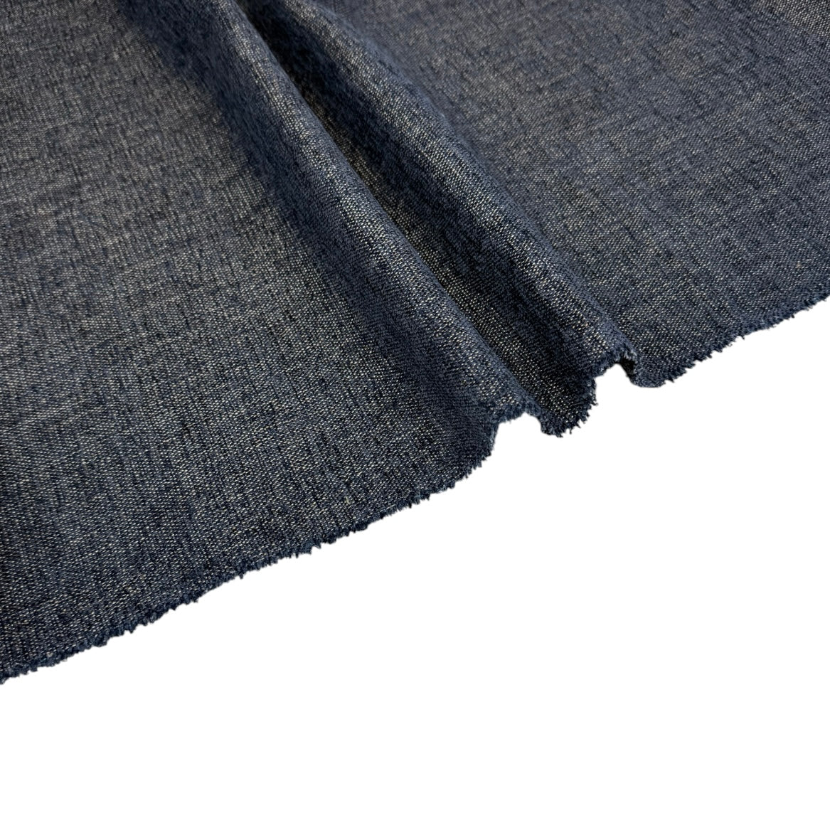Chenille Upholstery Remnant - Blue/Gold
