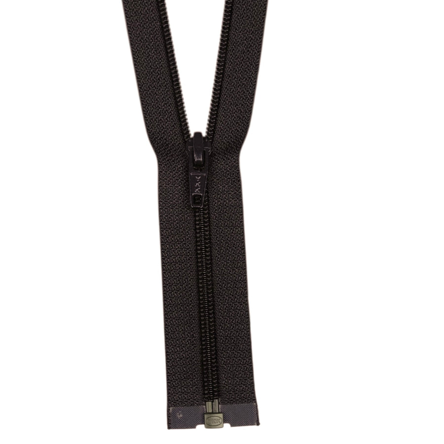 Opened-End Nylon Coil 12” YKK Zipper - Dark Brown