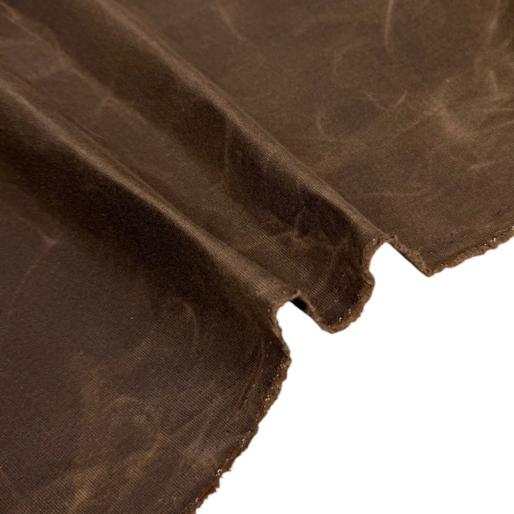Waxed Cotton Canvas 10oz Beeswax - Brown