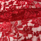 Floral Embroidered Lace - Red