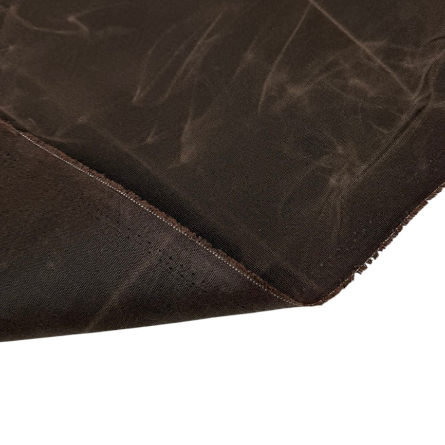 Waxed Cotton Canvas 10oz Beeswax - Dark Brown