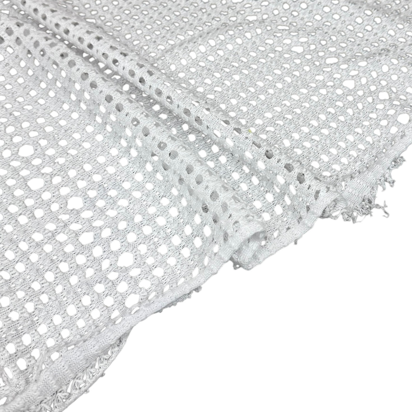 Polyester Eyelet Knit - White