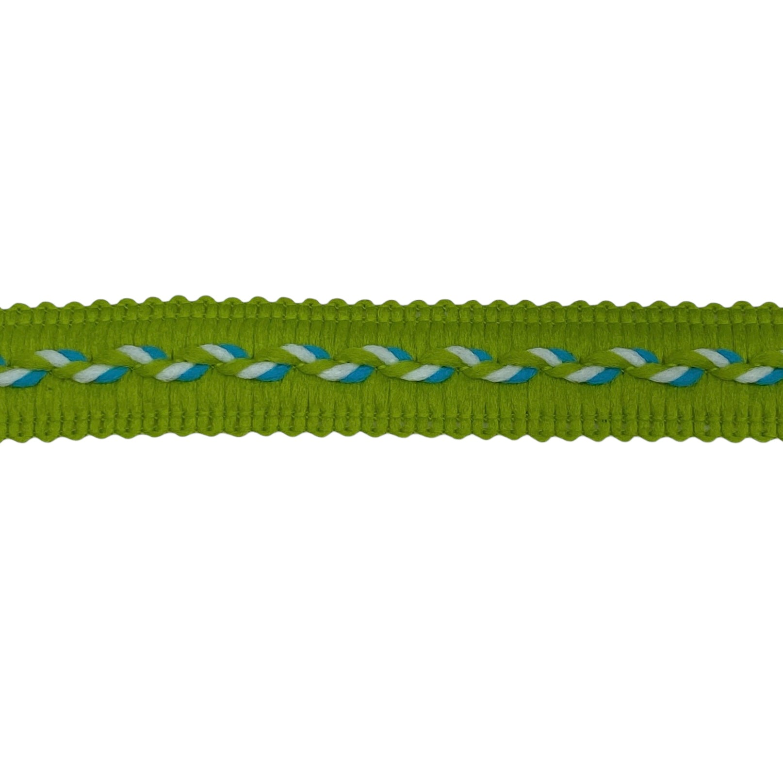 Decorative Gimp Trim - Green/White/Blue