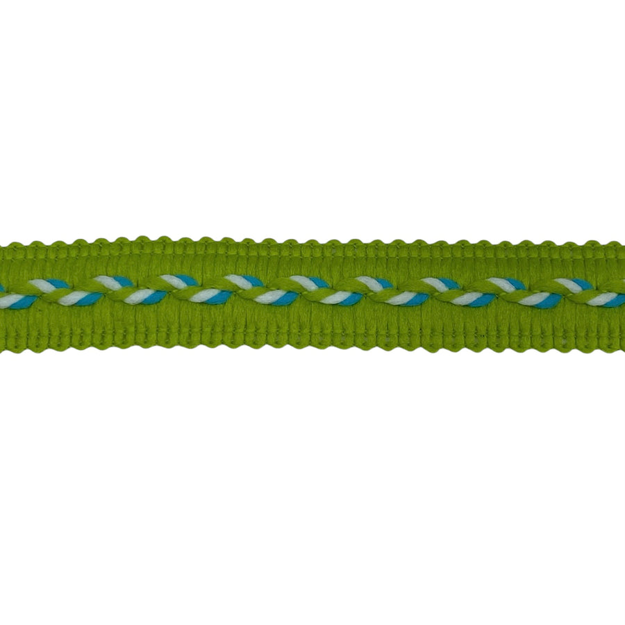 Decorative Gimp Trim - Green/White/Blue
