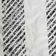 Striped Silk Shantung - White/Black