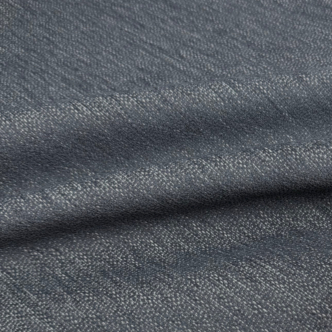 Chenille Upholstery Remnant - Blue/Grey