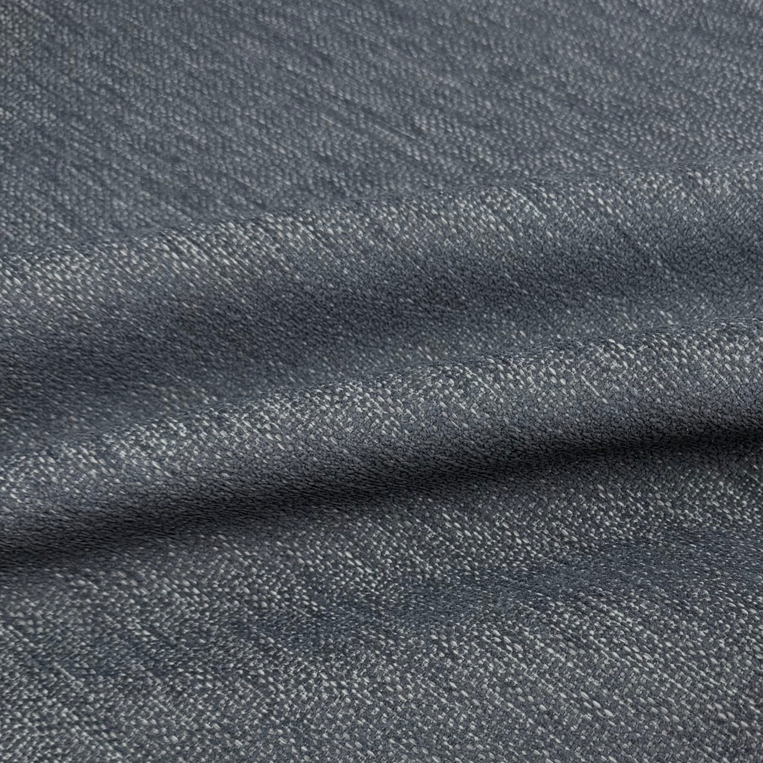 Chenille Upholstery Remnant - Blue/Grey