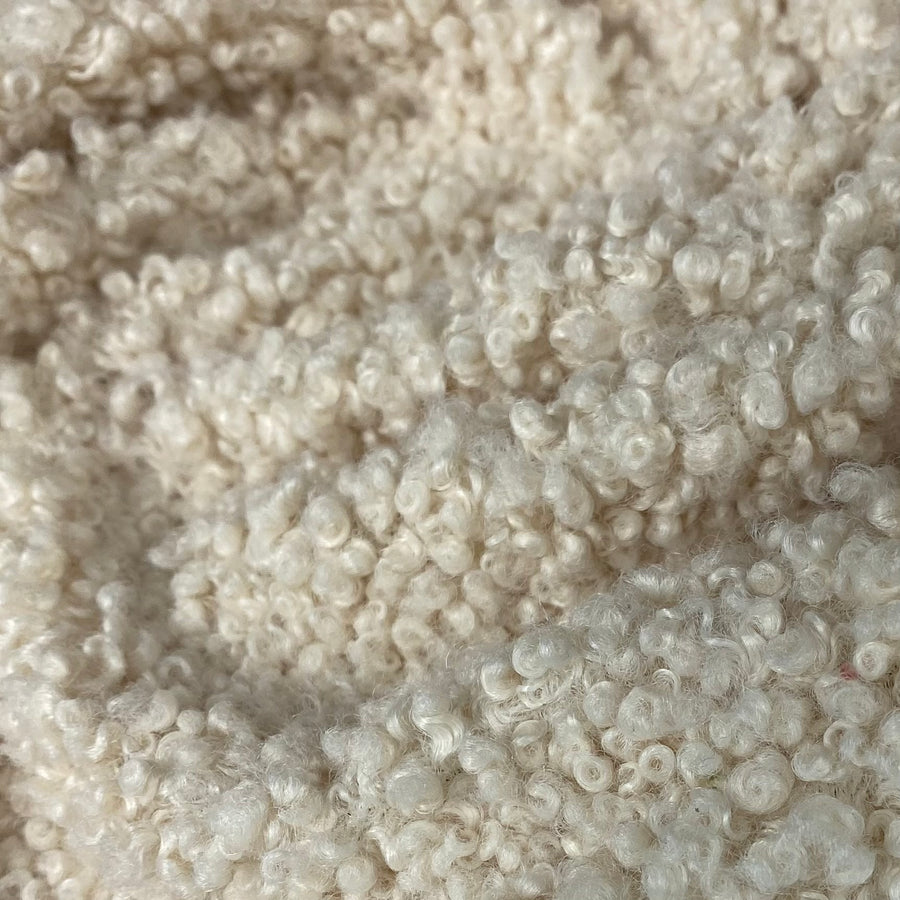 Boucle Upholstery Designer Remnant  - Ivory