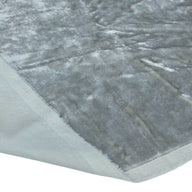 Crushed Cotton Velvet Upholstery Designer Remnant - Silver