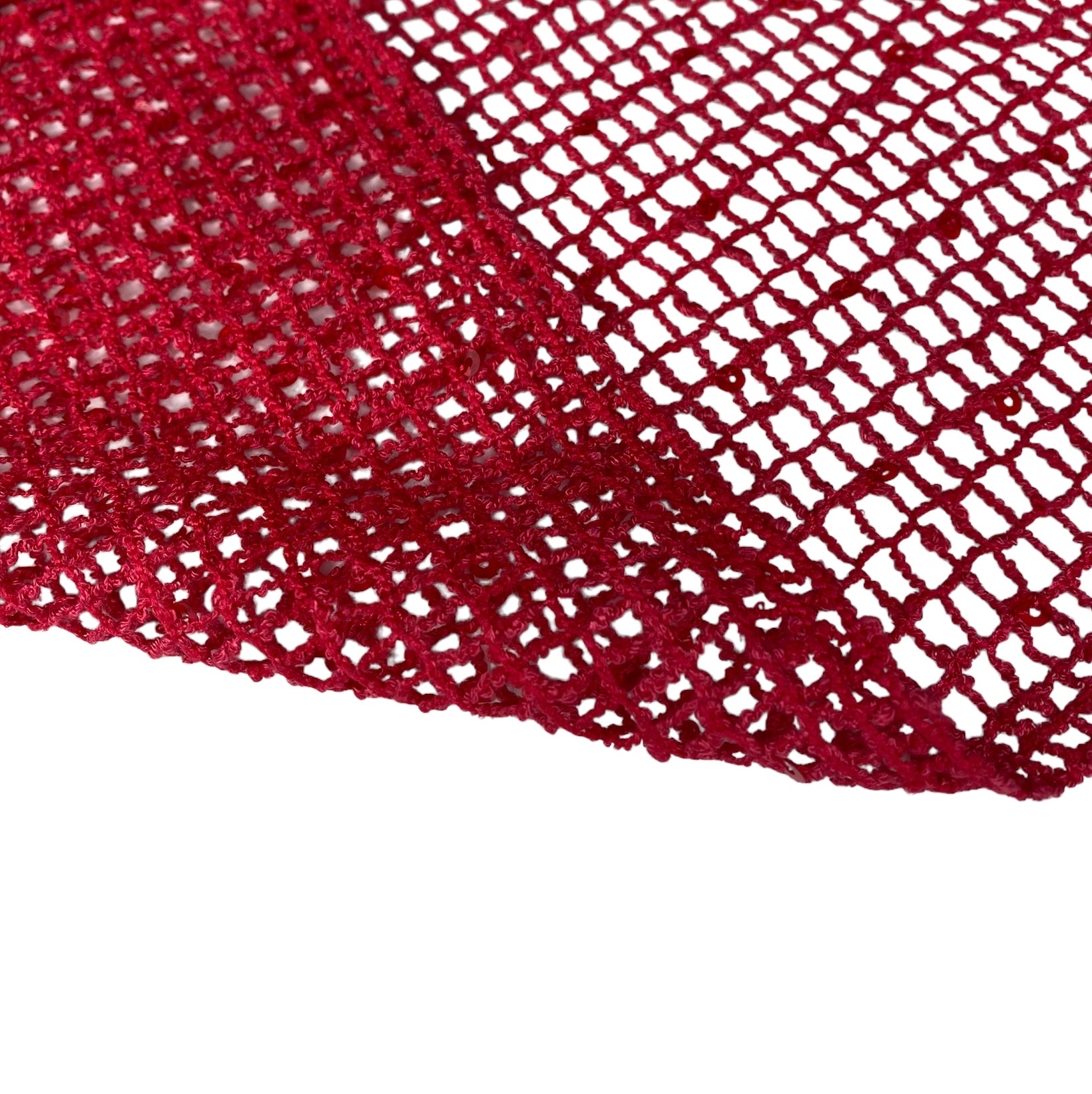 Sequin Mesh - Red