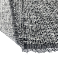 Patterned Upholstery Remnant  - White/Black/Grey
