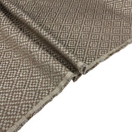 Woven Diamond Patterned Cotton Upholstery Remnant - Beige