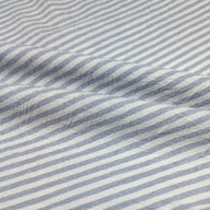 Striped Organic Cotton - Powder Blue/White