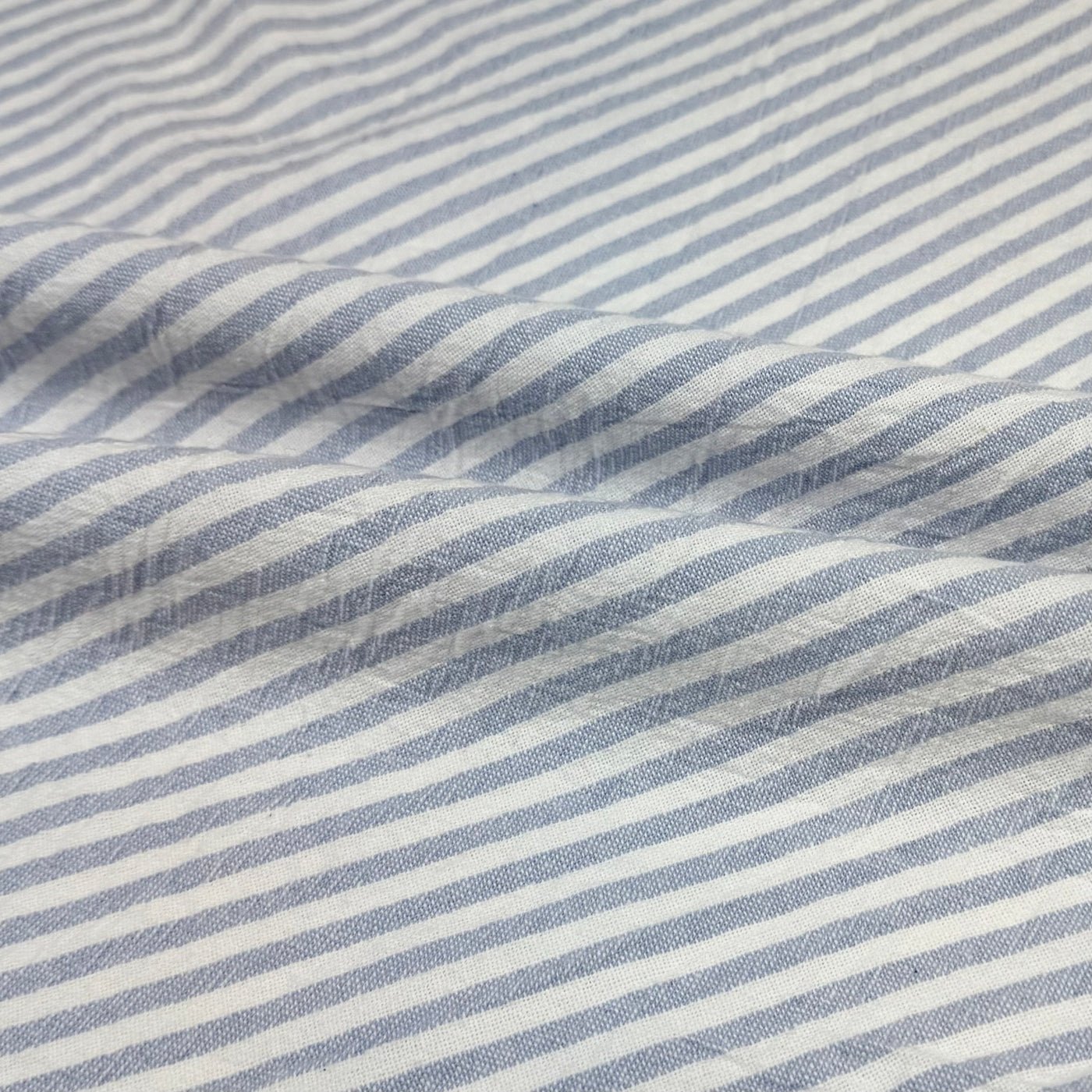 Striped Organic Cotton - Powder Blue/White