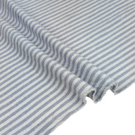 Striped Organic Cotton - Powder Blue/White