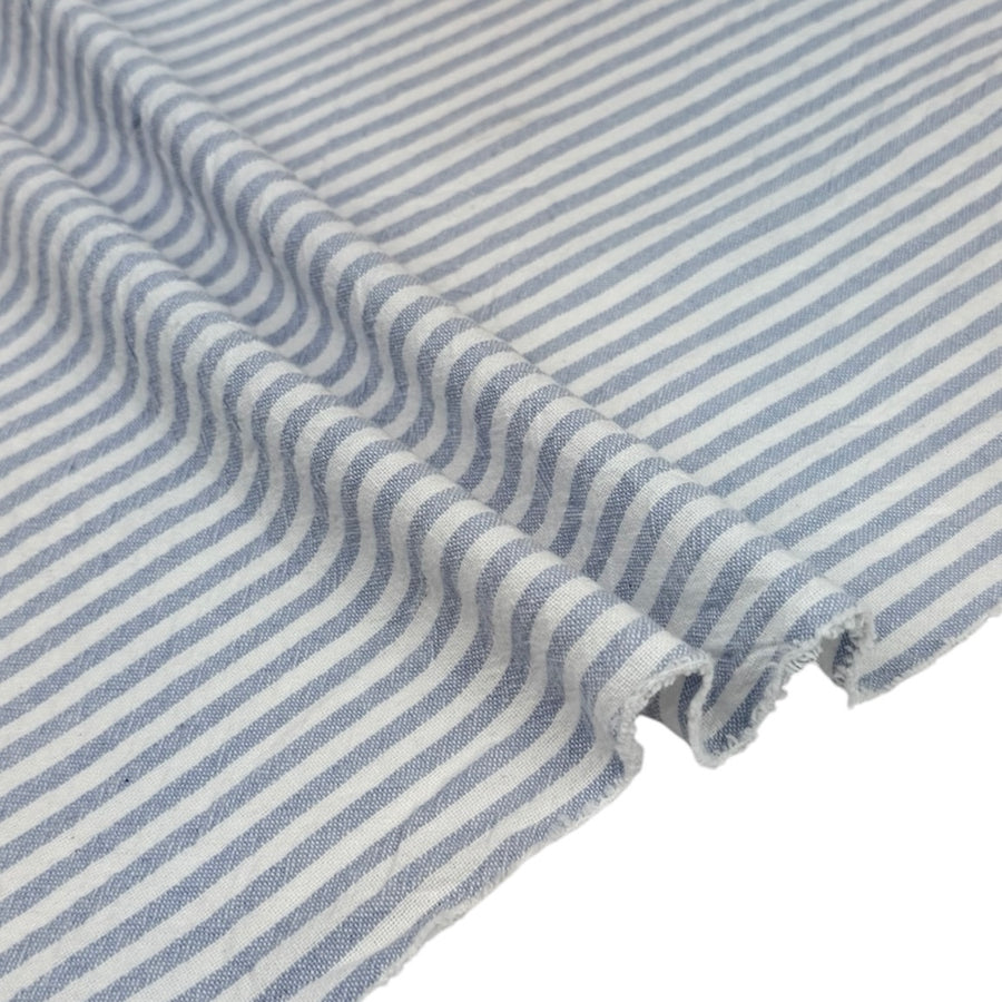Striped Organic Cotton - Powder Blue/White