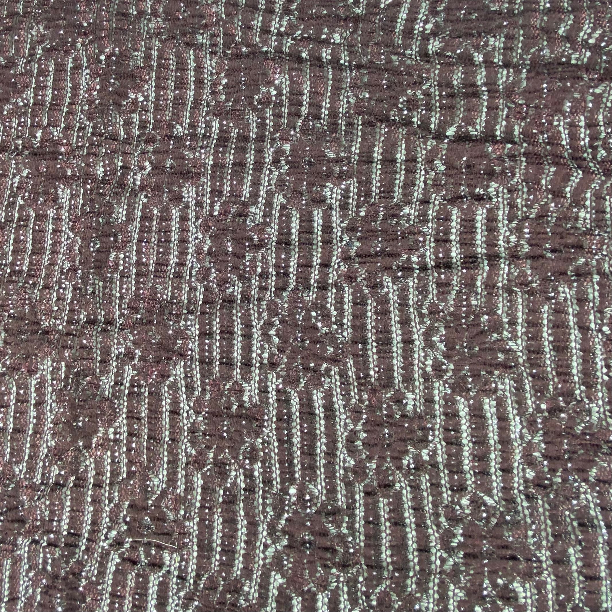 Stretch Floral Lace - Purple/Silver Glitter