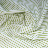 Striped Printed Cotton - White/Green