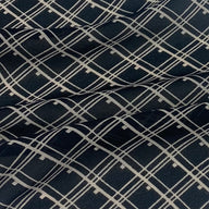 Patterned Polyester Georgette - Black/Beige