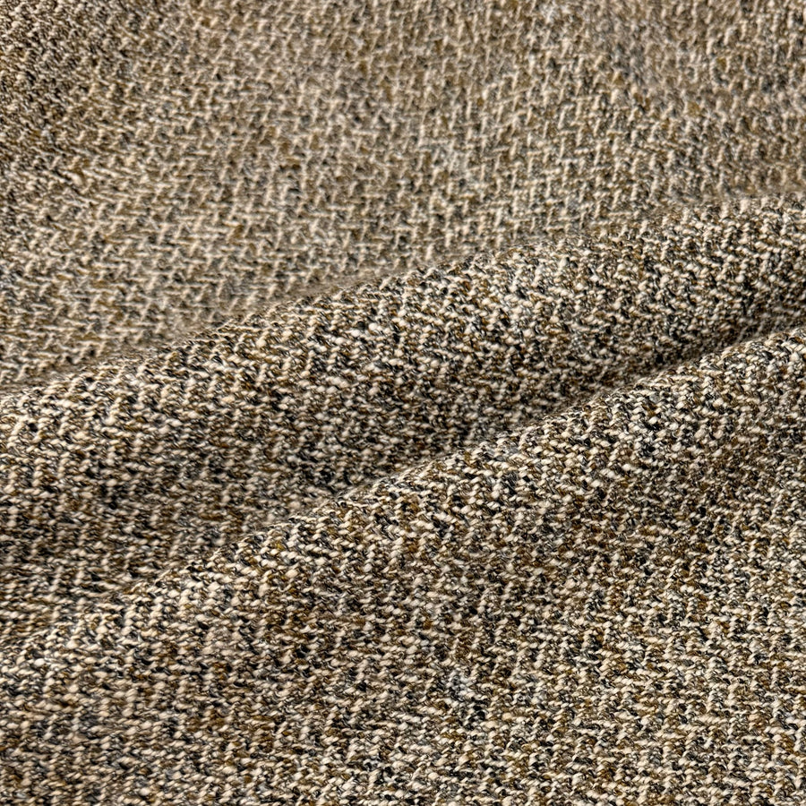 Herringbone Upholstery Remnant - Beige/Grey/Olive