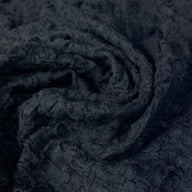 Crinkled Stretch Knit - Black