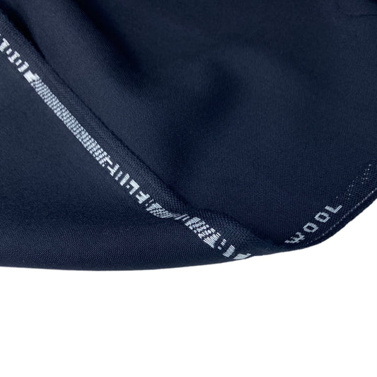 Super 100’s Wool Suiting - Remnant - Navy