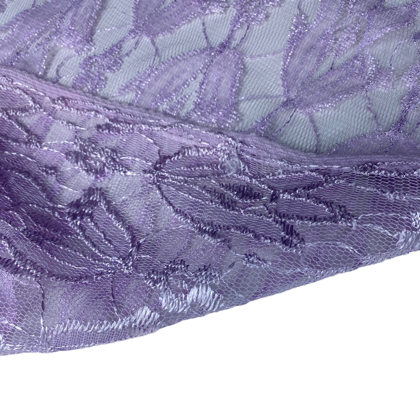 Floral Embroidered Lace - Lavender