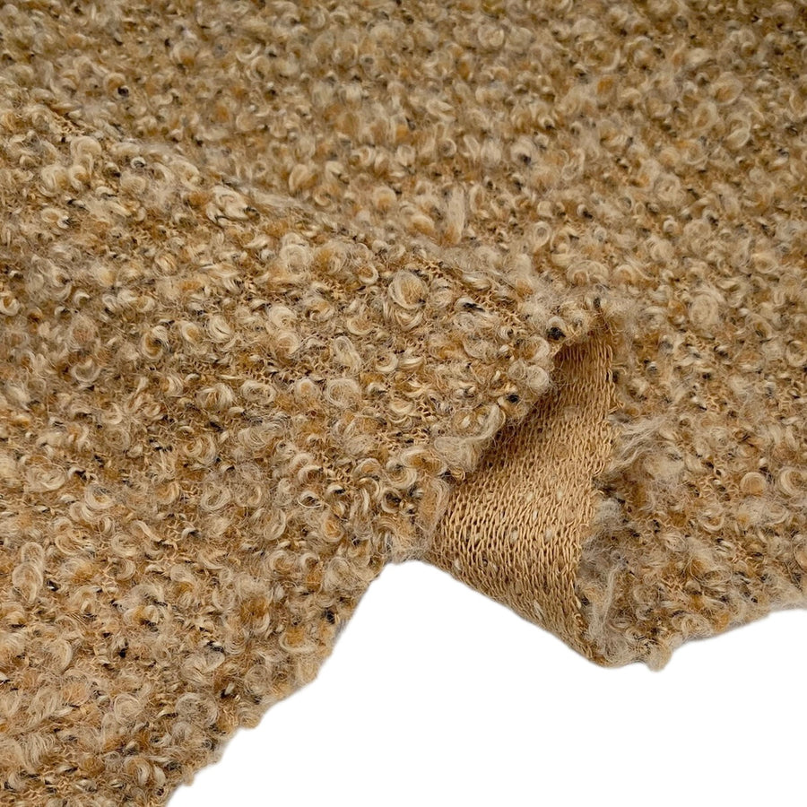 Wool Blend Boucle Knit - Brown