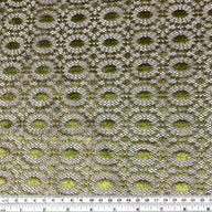 Embroidered Lace - Remnant - Green/Brown