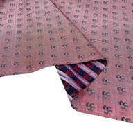Silk Paisley Jacquard Remnant - Red/White/Navy/Light Blue
