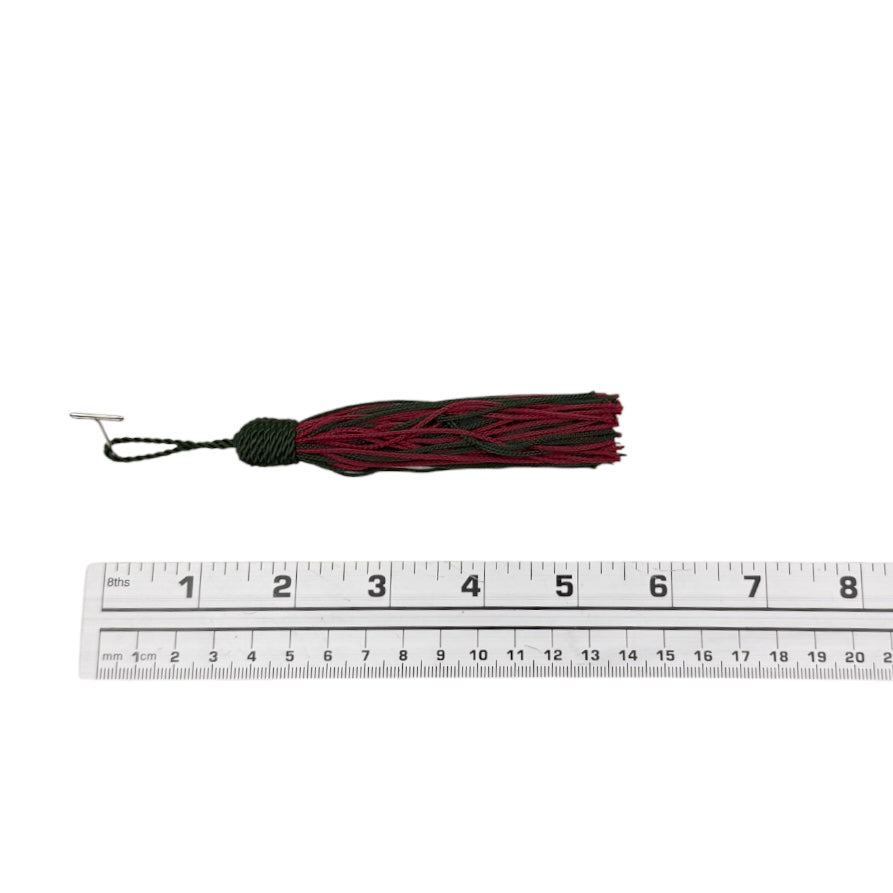 Decorative 4” Tassel - Green/Red