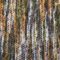 Chenille Mohair Blend Knit Fabric Remnant - Rust/Green/Grey